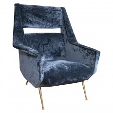 Pair of open back stylized arm chairs 